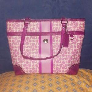 Coach Monogram Shoulder Bag/Purse. Medium Size.
